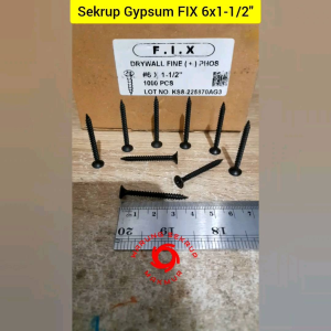 (100 pcs) Sekrup Gypsum 6x1-1/2 / Drywall Screw / Skrup Gipsum 4CM