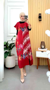Daster lekbong yukensi terbaru motif batik cap dress tidur adem rayon tebal