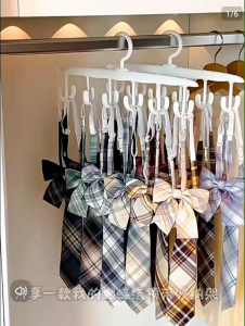 OHHDEER Multifunctional Plastic Clothes Hanger 360° Rotating 6 Hook Clothing Hanger Penyangkut Baju