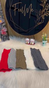 Feelme KK-207 Sarung tangan rajut knit fingerless handsock manset rajut Hand Warmer japanese harajuku y2k style Korea korean style