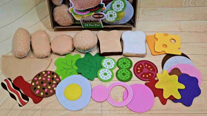 28pcs Felt Fast Food Pretend Play Burger Sandwich Pita Bread Kids Cooking Toy Play Set Children Toys Educational Toys Mainan Budak Perempuan Mainan Masak Budak