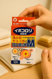 หมดอายุ11/2028 พลาสเตอร์ติดตาปลา size M / บรรจุ 12 ชิ้น