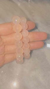Rose Quartz Faceted Bead Bracelets 圆形切割冰种粉晶