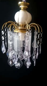 LAMPU HIAS GANTUNG KRISTAL AKRILIK MODEL CEMOT UKURAN S