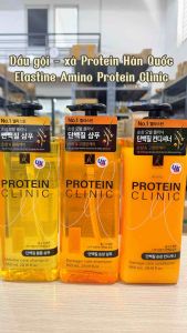 Dầu gội - xả Protein Hàn Quốc mọc tóc giúp dày tóc Elastine Amino Protein Clinic 855ml