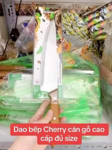 Dao thái thịt hoa quả Dao bếp Cherry cán gỗ cao cấp đủ size Dao chặt xương cán gỗ tiện lợi