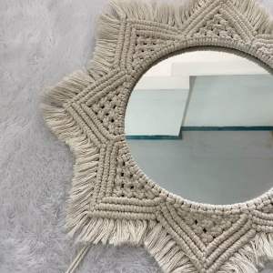 macrame cermin plus cermin/ pembungkus cermin/mirror macrame/ CERMIN GANTUNG/macrame jam-hiasan gantung dinding- dinding tempel tembok -hiasan dinding cermin-hiasan dinding cermin bulat-hiasan dinding ruang tamu-hiasan dinding ruang tamu minim