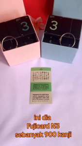 FUJICARD Flashcard bahasa Jepang kanji N3 total 900 kartu