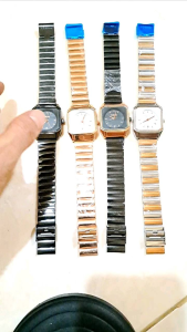 Best seller!! Jam tangan Wanita Fashion Korean Tangal Aktif Strap Rantai Stainless Stell