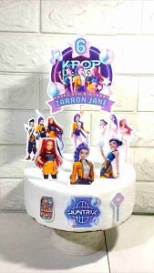 Purple Huntrix Kpop Hunter Cake Topper (High-quality Ready-to-use Customize)