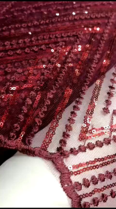 Murah! kain tulle spenggel full payet tulle bordir motif baru!