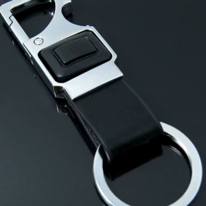 Gantungan Kunci Mobil Multifungsi Zinc Alloy PU Leather - BA0700 - Black