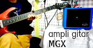 Ampli Gitar MGX Variasi sudah distorsi/aux/headphones (bisa karaoke) free kabel aux