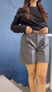 CheCha - Sidney Short Pants | Hot Pants Kekinian 100% katun Normal Grande Bigsize | Celana Pendek Wanita Korean Style M-L-XL Jumbo
