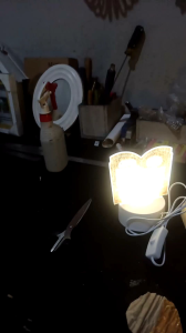 Hiasan Lampu Tidur LED 3D Acrylic Transparant Kaca Bening Pajangan Hiasan