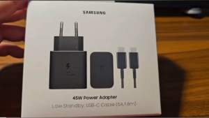 Chính hãng nguyên seal-Củ sạc Samsung T4511 45W Power Adapter đen-Low Standby hỗ trợ sạc siêu nhanh 2.0