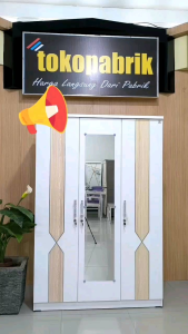 Matkens Lemari Pakaian Lemari Baju 3 Pintu Modern Terlaris Termurah