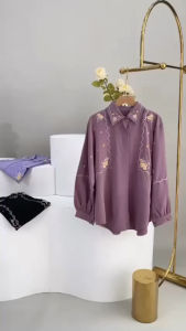 Hyori Flower Shirt | Kemeja Wanita Lengan Panjang