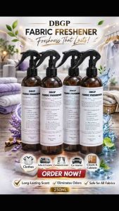 Concentrated Long Lasting Fabric Freshener - 250ml Room & Linen Spray Instant Freshness and Odor Eliminating Formula