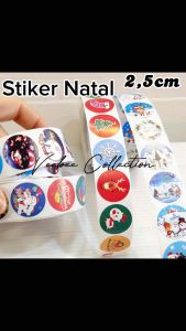 Stiker Roll Natal 25cm/ Stiker hampers motif Natal/ stiker natal