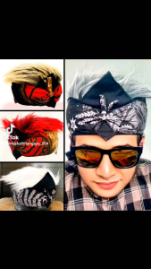 Udeng Topi Rambut Palsu Udeng Topi Bulu Korea