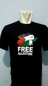 KAOS FREE PALESTINA KAOS OBLONG PRIA WANITA LENGAN PENDEK