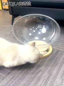 [SG]🚀 Space Capsule Summer Cat Nest Rotating Cat Toy Integrated Semi-Enclosed Acrylic Ice Nest