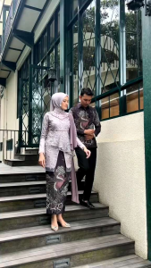 COUPLE BATIK || Baju Couple Engagement Mewah Kebaya Batik Tunangan Modern Terbaru