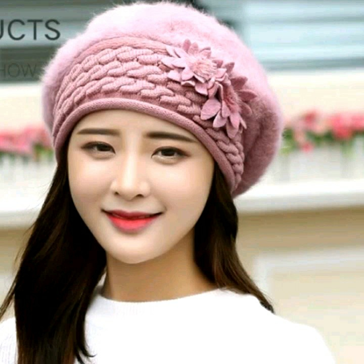 Nón len nữ mũ len nữ lông thỏ thu đông quà tặng ý nghĩa | Lazada.vn
