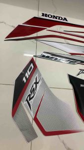 Bộ tem honda wave Rsx 110 màu trắng đỏ 2012 hàng nhập Thái Lan tem in lụa hàng chất lượng cao dành riêng cho dòng xe này tem in lụa màu sắc cực đẹp giá bán cực tốt bán lẻ như bán sỉ