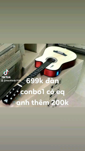 Đàn guitar acoustic T70 giá 1tr50k bản eq kết nối ra loa Đàn T70 size 38 dài 96cm