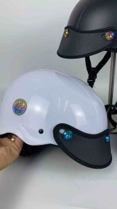 Mũ bảo hiểm gắn ốc Titan ốc Salaya kèm Mèo Thần Tài TẶNG TEM BIKER  Nón bảo hiểm nửa đầu gắn ốc Salaya