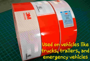 Car Body Truck Reflective Tape Reflecting Tape for Heavy Vehicle 3M Brand (size 5cmx90cm)