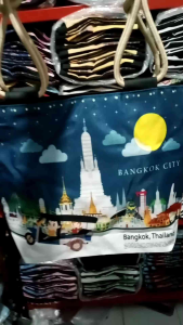 Tas souvenir printing tali sumbu dan dompet koin oleh-oleh edisi Thailand bangkok