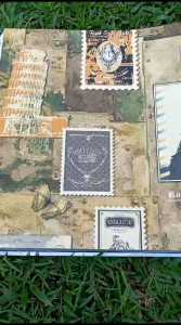 Wallpaper Motif Vintage Paris Eropa Poscard Prangko Retro