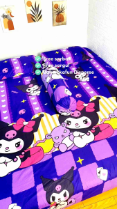 COD) SPREI HOMEMADE MOTIF KUROMI TERBARU 2024 UKURAN 180X200 MURAH PROMO 120x200 / 160x200 /200x200 / karakter anak cewek cantik