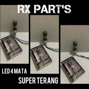 LAMPU DEPAN LED 4 MATA H6 CNC T19 AC / DC - 30000H - SUPER TERANG UNTUK MOTOR BEBEK DAN MATIC Barang sesuai dengan yg ada di foto