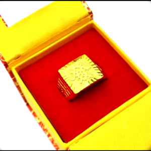 Gold-plated Rings Men Square Fortune Rings Color Preserving Gold Rings
