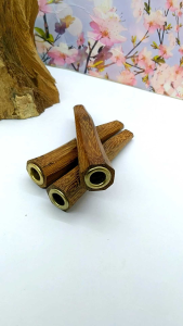 Padutan Once pipa kayu kelor emas model segi delapan 7cm C279