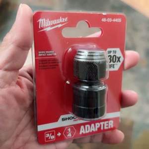 Milwaukee 3/8 in. Square x 1/4 in. Hex Shockwave Impact Adapter