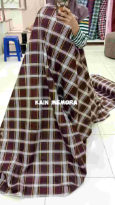 Kain Memora Kain Katun Jepang Motif Kotak Bebagai Warna Lebar 150 cm Bahan Menyerap Keringat Kain Murah Malang
