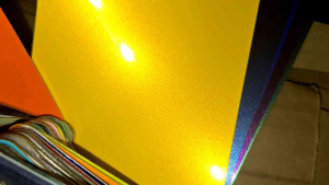 Glossy Metallic YELLOW Sticker VINYL WRAP STICKER FOR CAR / Motorcycle HIGH QUALITY
