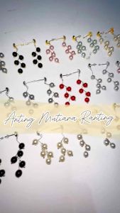 Gretha Korean Pearl Stud Earrings Anting Tusuk Mutiara Korea Ranting Rangkai