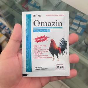 Gói Tắm Mạt Gà Omazin 10ml  1 gói pha 4 lít nước tắm diệt mạt bóng lông mượt lông đẹp mã chống nấm da không gây nóng trên gà đá gà chọi chiến kê