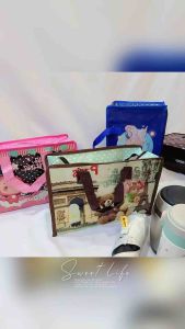 Rubber Bag Cartoon Pattern Luggage Bag Storage Bag Eco Bag Sako Bag Zipper Bag Thick and Durable #226 Random Pattern