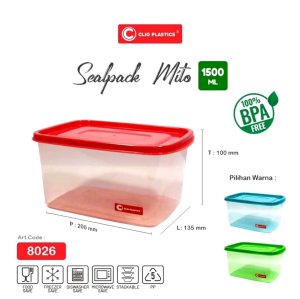 3pcs Sealware Mito 1500ml / wadah / tempat penyimpanan makan / toples