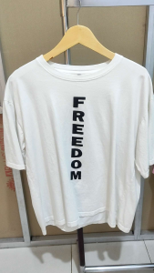 Kaos Oversized Tshirt Fr33d0m Gambar Depan Belakang/Kaos oversize Wanita/pria T-shirt