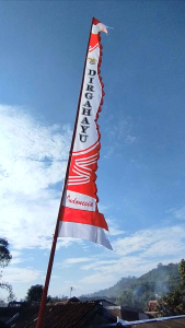 Bendera Umbul Umbul Merah Putih Bandir Rempel Garuda Dirgahayu 3 Meter Isi 10 Pcs