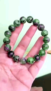[MY🇲🇾 Ready Stock]11MM 红绿宝Ruby Zoisite Bracelet｜旺财 ✦ 旺事业 ✦ 净化负能量｜