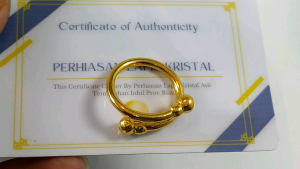 cincin selisih polos lapis kristal